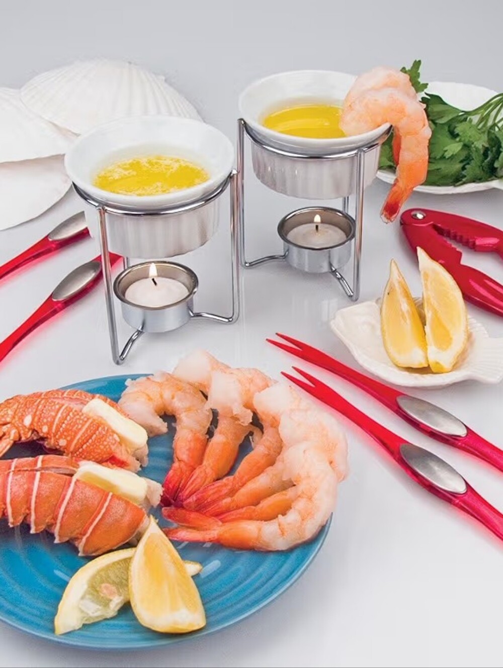 Nantucket seafood Butter Warmers Set